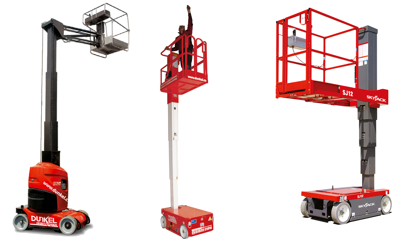 Vertikal-/Mast-Arbeitsbühnen – Arbeitsbühnen , Autokran, Teleskop